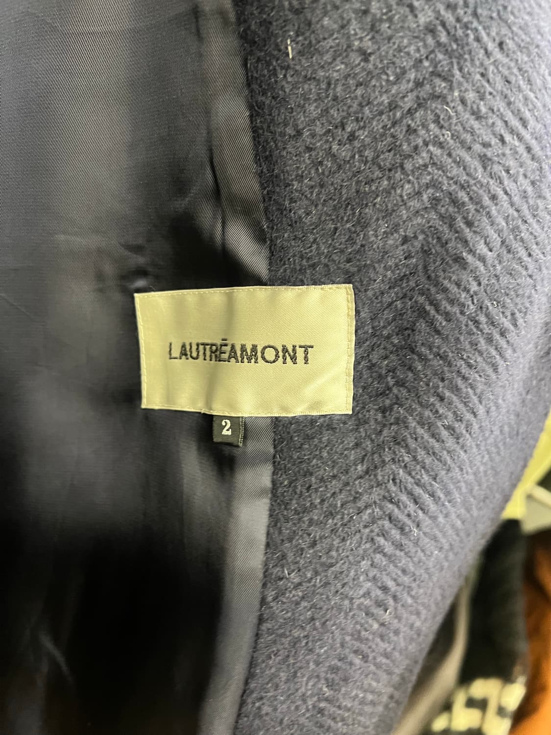 LautrÉamont Wool 100% Navy Oversized Coa 상품이미지3