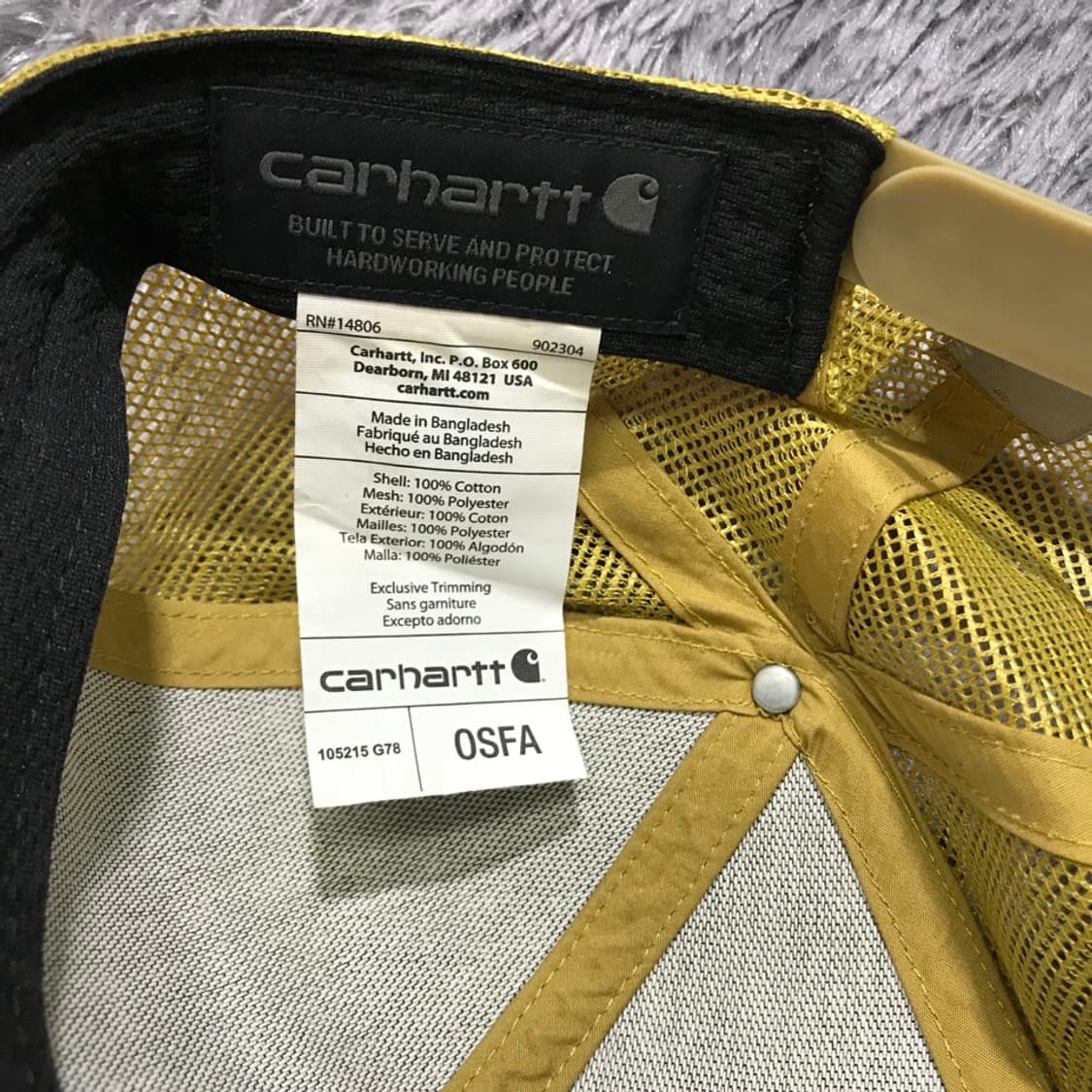 [[FREE, A급] 칼하트(carhartt) 백 매쉬 스냅캡 상품이미지6