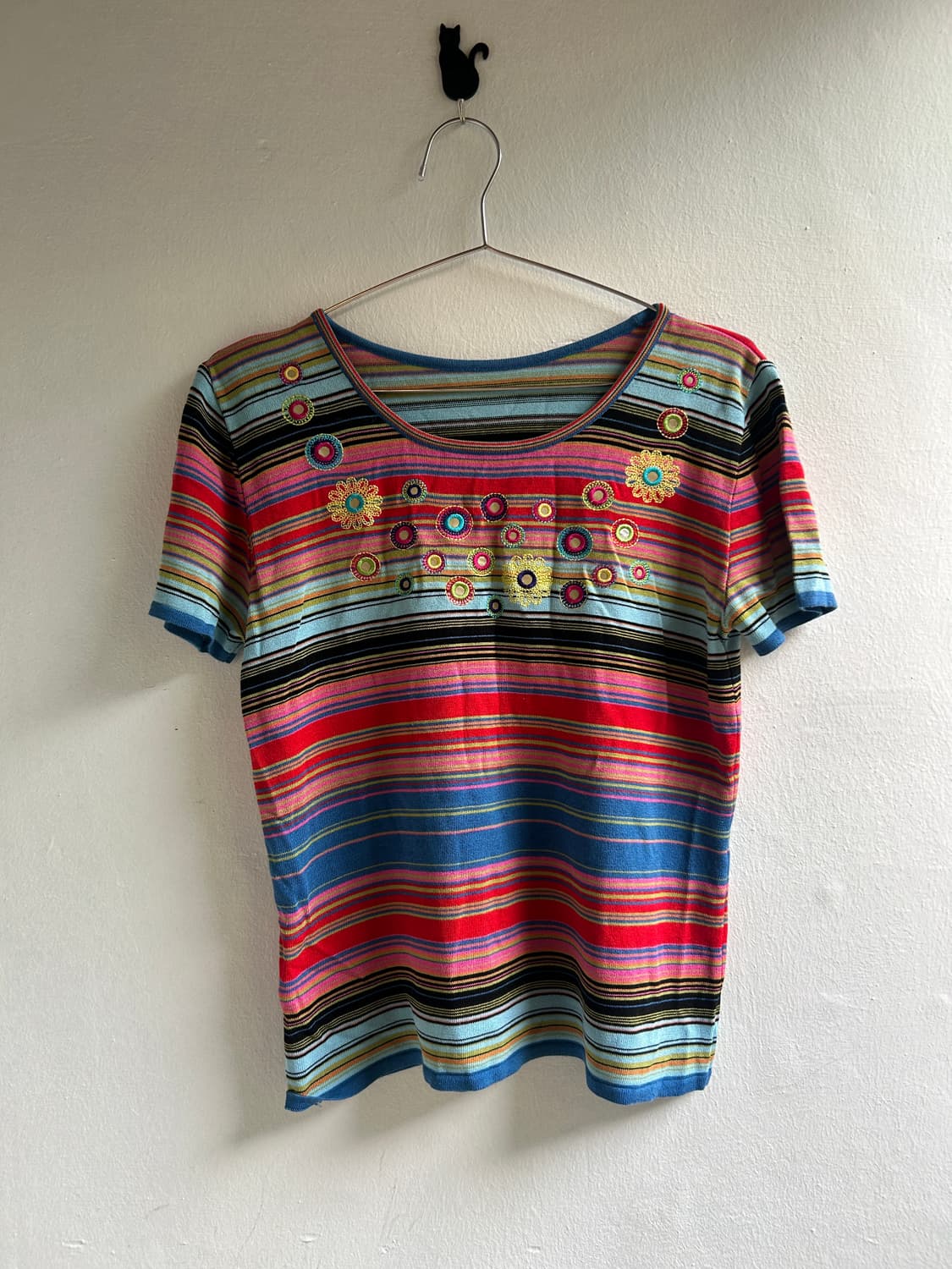 자수 반팔니트  상품이미지1