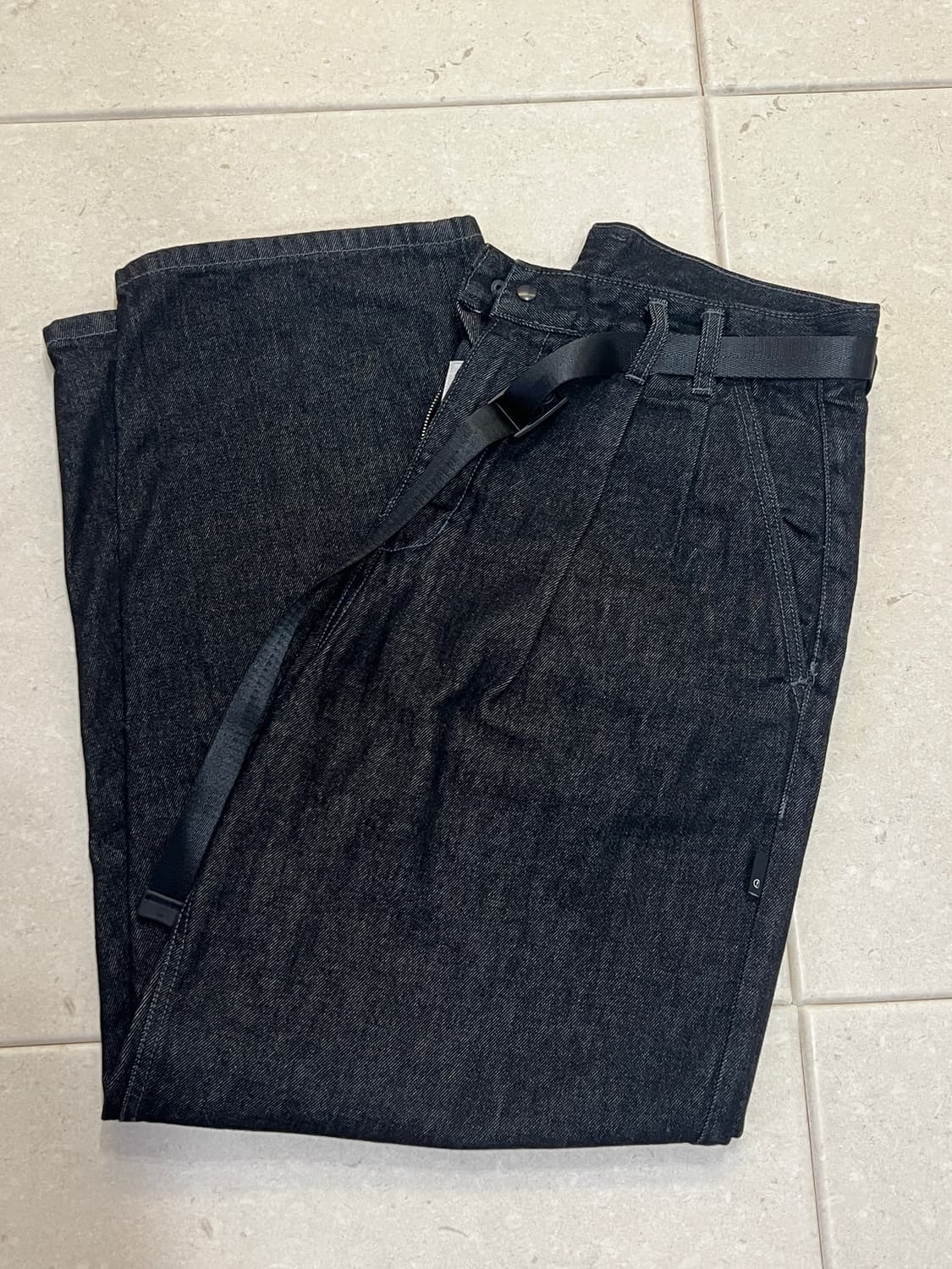 모이프 와이드 벨티드 데님 인디고 2사이즈 상품이미지3