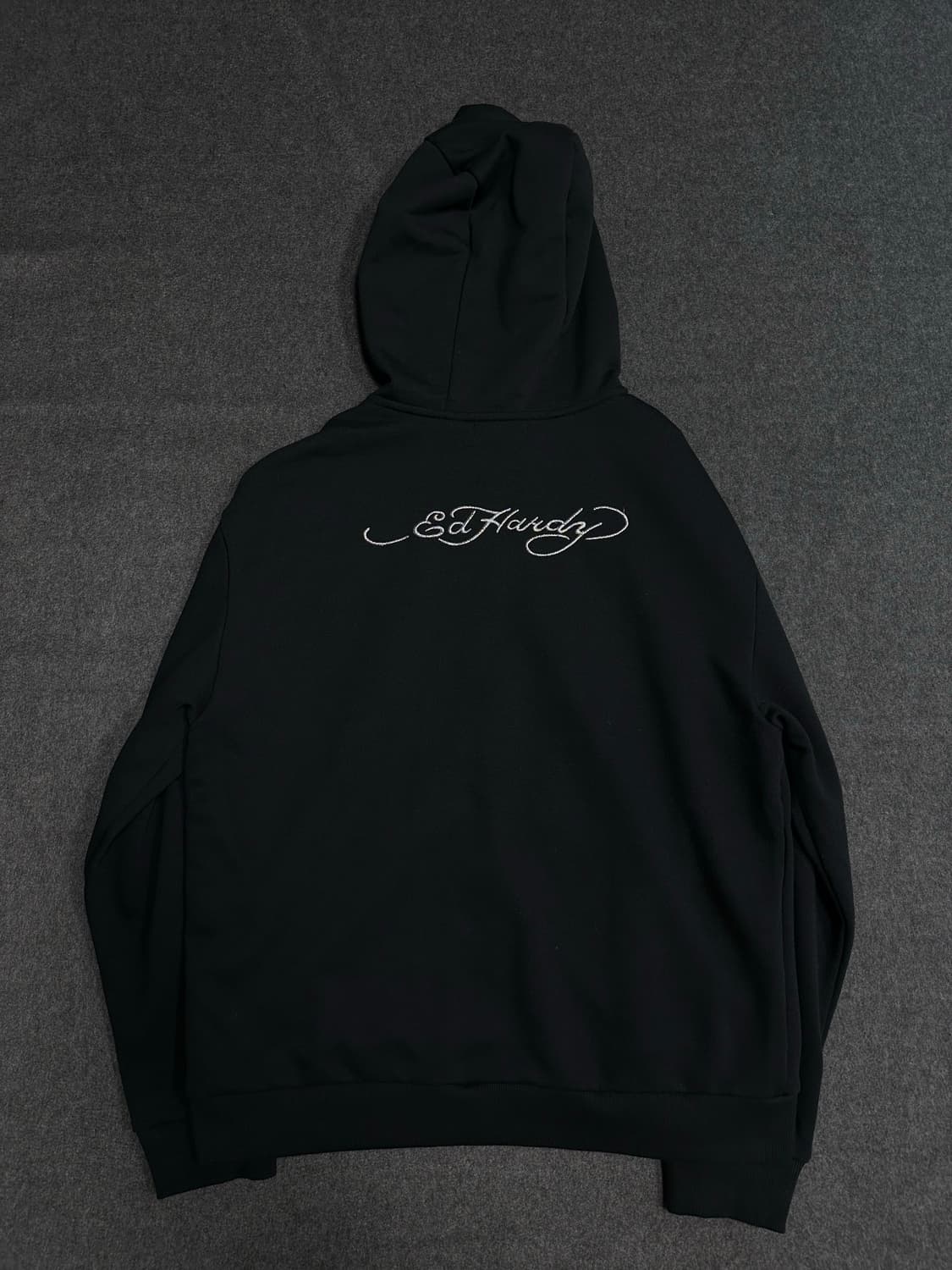 에드하디 백로고 후드집업 블랙 y2k 펑크 상품이미지4