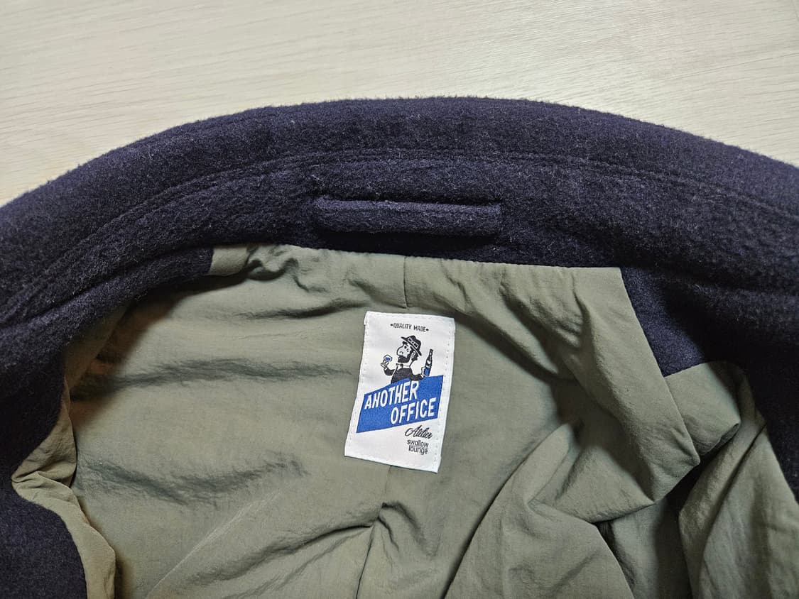 [급매] 어나더오피스 발마칸 투어리스트 코트(자켓) 네이비 01사이즈 상품이미지6