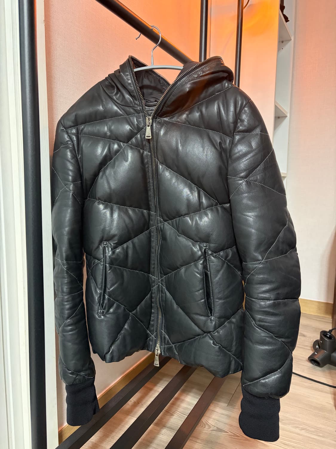 10sei0otto leather hooded down jacket M 상품이미지2