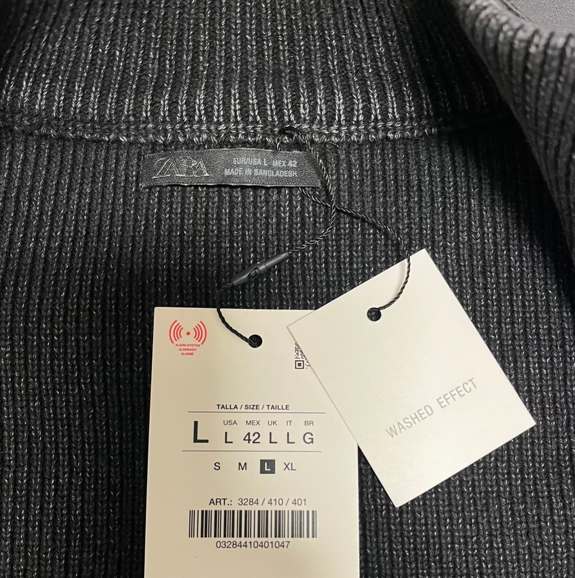 자라 워시드 니트집업 상품이미지3