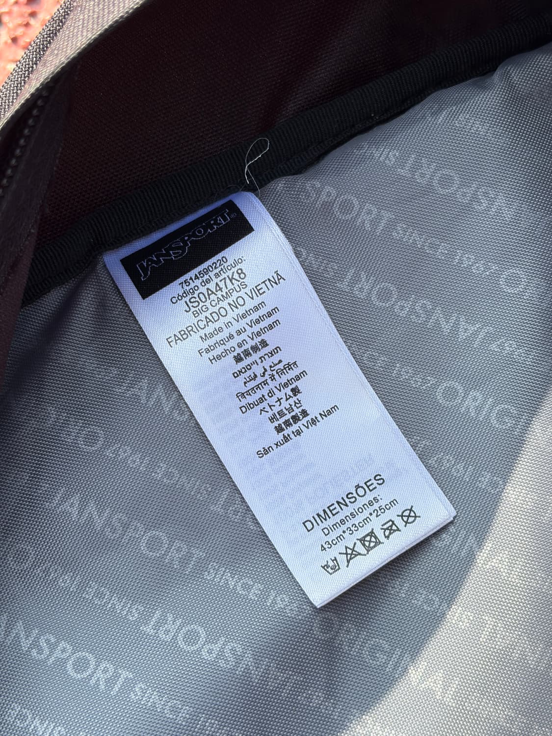 JanSports 잔스포츠 USA 빅캠퍼스 백팩 블랙 상품이미지6