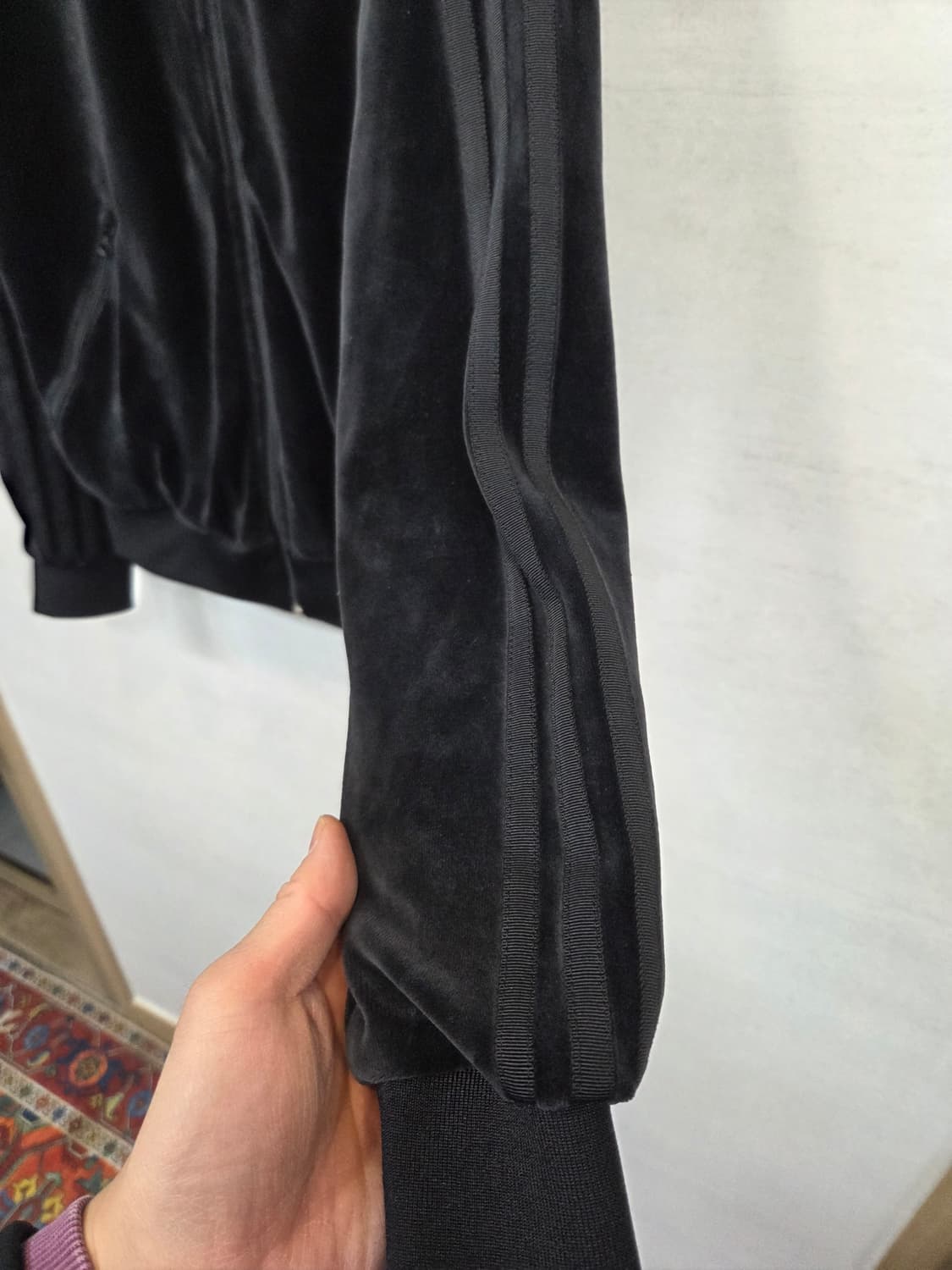 아디다스 퍼렐윌리암스 여성 한정판 벨벳 벨루어 트랙탑 져지 L 상품이미지6