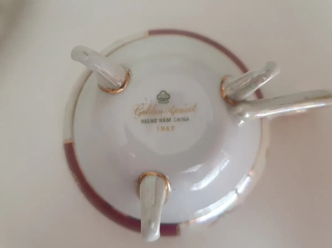 골든애프리콧  빈티지 삼발이 찻잔세트 상품이미지2