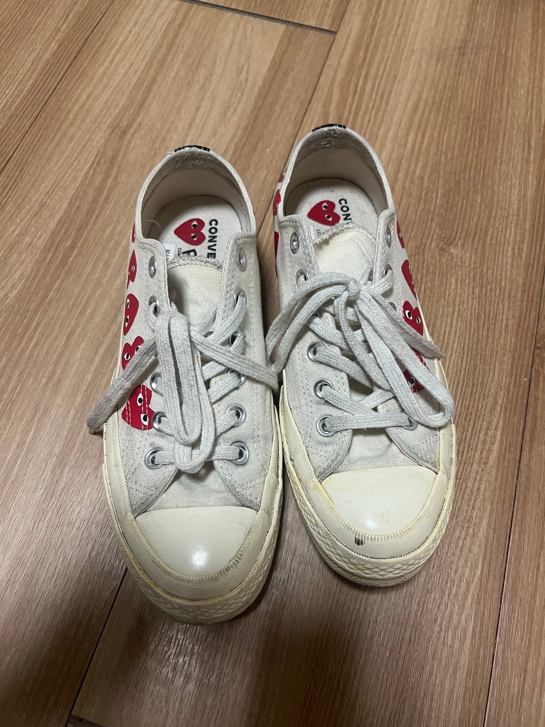 꼼데 컨버스 척테일러 로우 화이트 상품이미지2