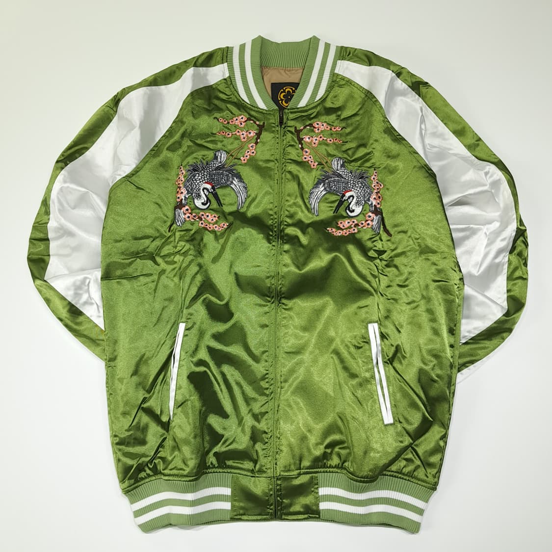 CL932 [새상품] XL ROGUE 00s 새틴 학자수 올리브 스카잔 상품이미지1