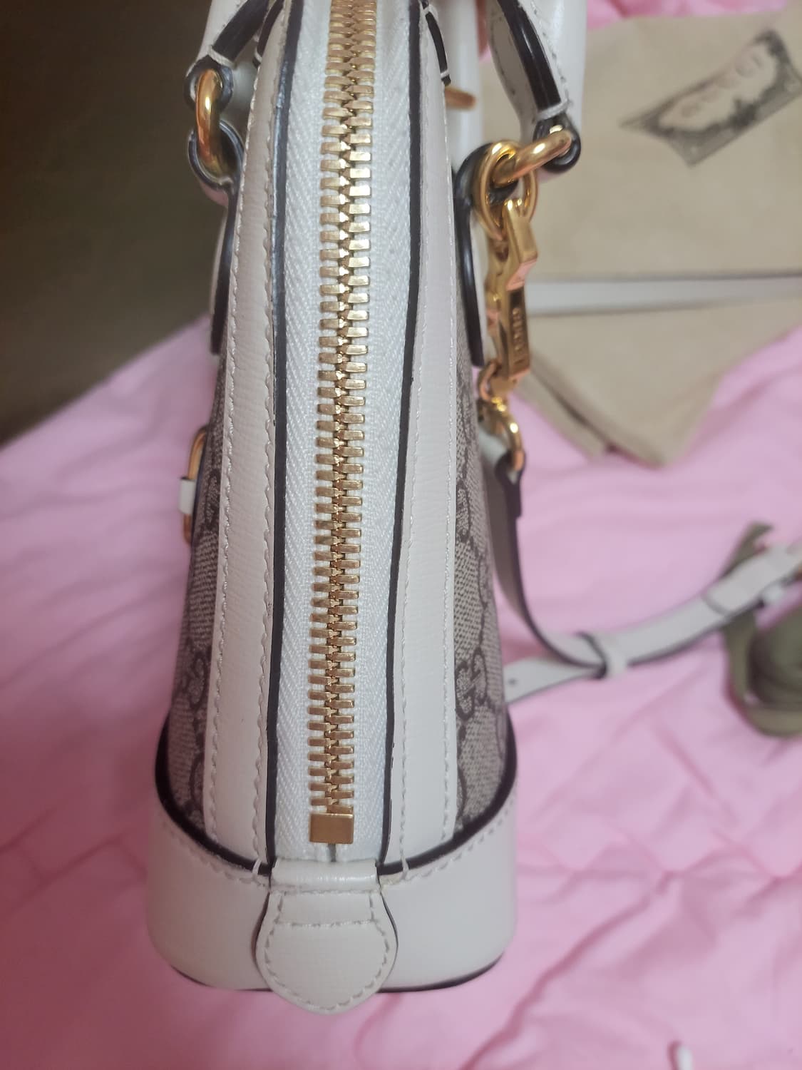 정품)급처상태좋음!구찌 홀스빗 1955 미니 탑핸들 토트백크로스숄더백가방 상품이미지7