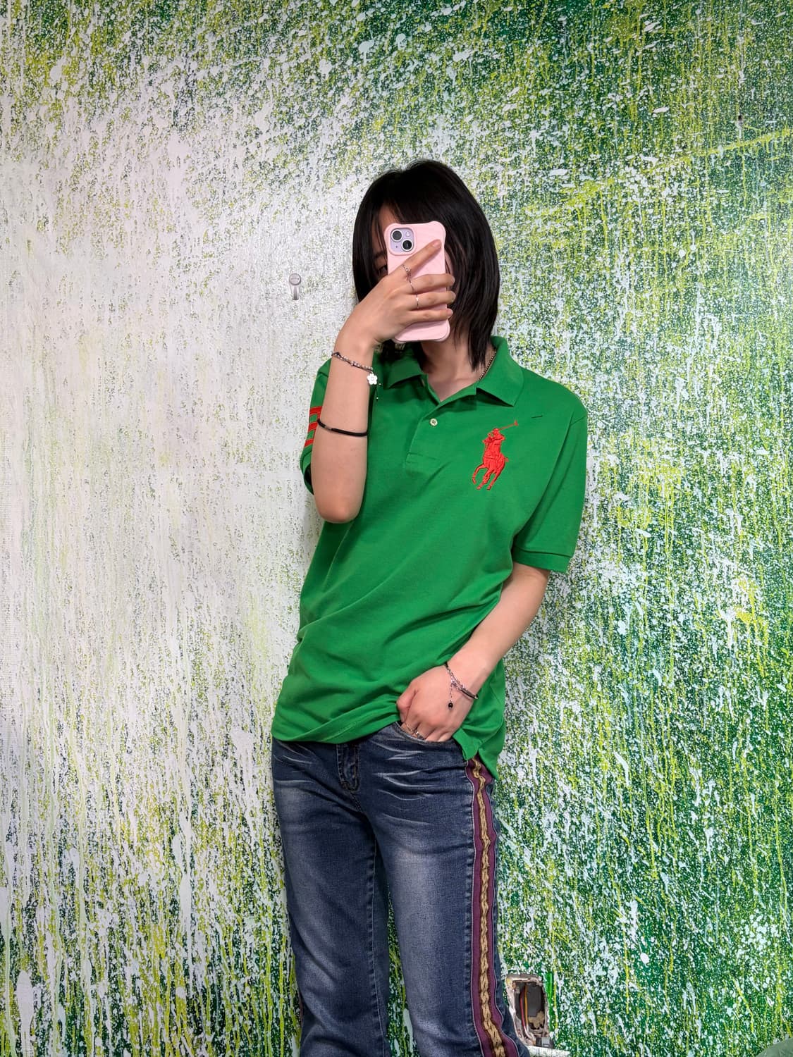 폴로 빅포니 치프키프 그린 반팔 카라 티셔츠 M 상품이미지3