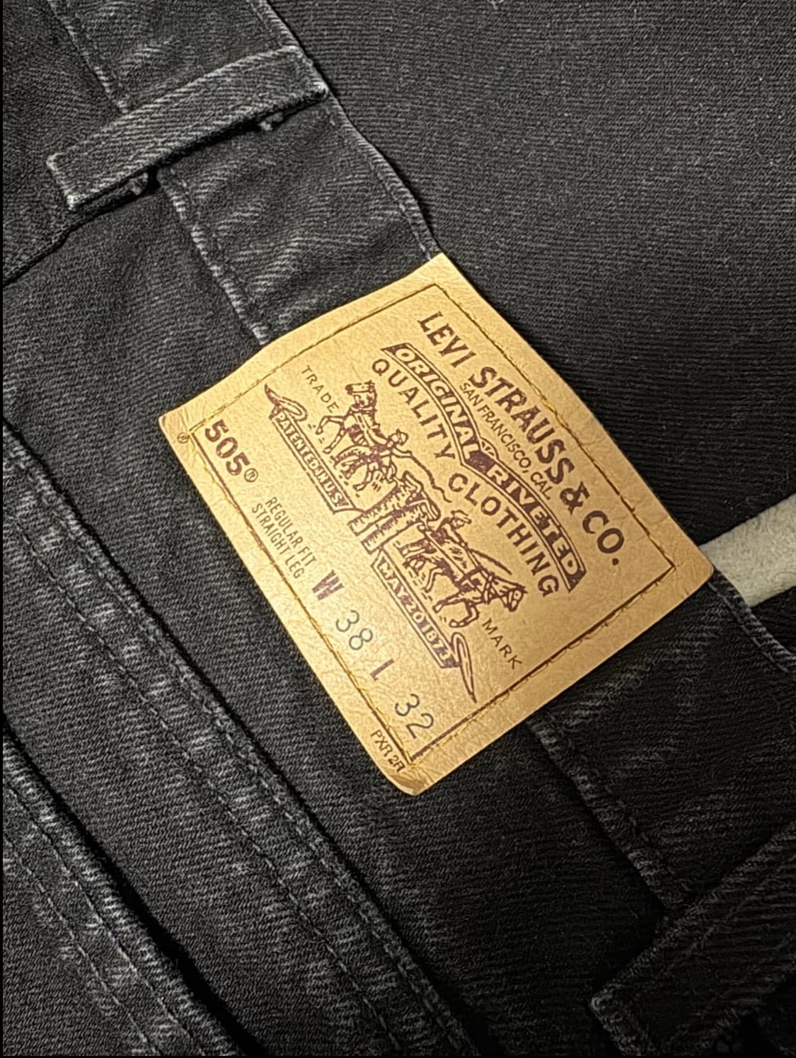 90s levi's 505 오렌지탭 블랙진 Made in USA 상품이미지4