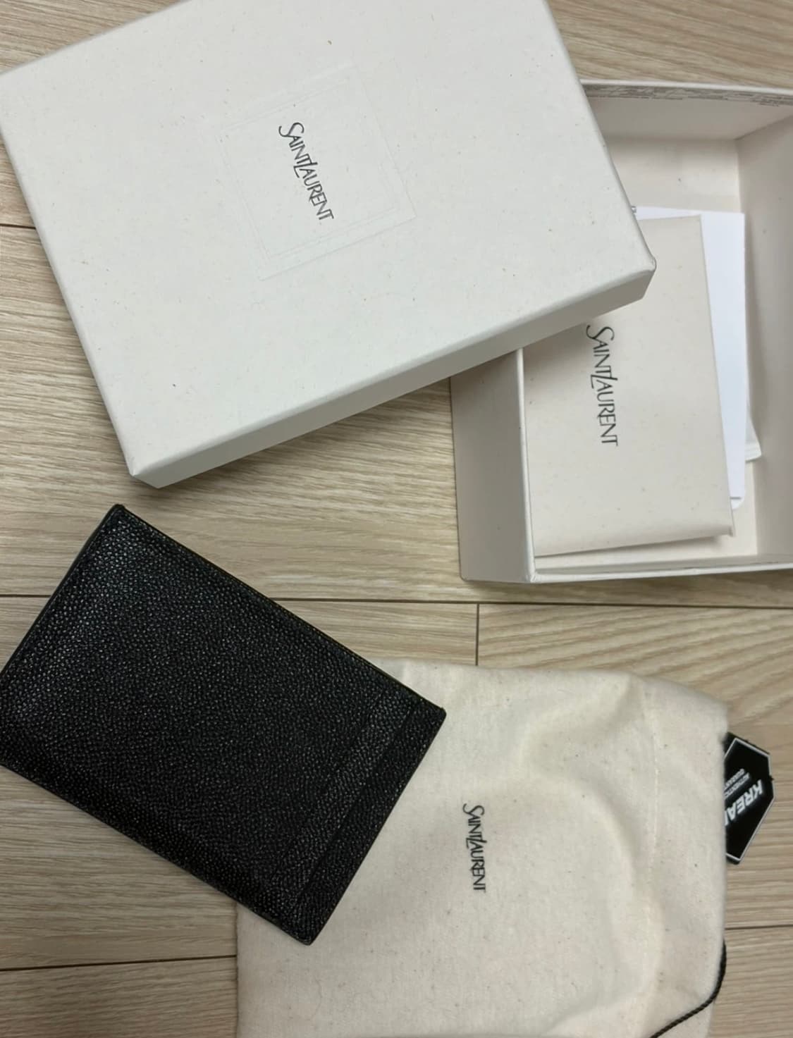 생로랑 카드 지갑 블랙 상품이미지2