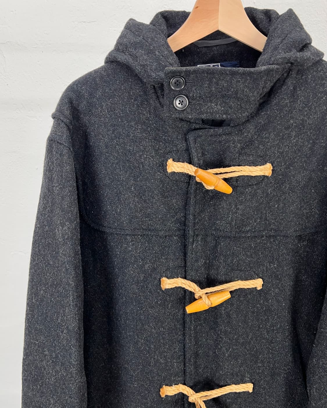 폴로 랄프로렌 차콜 로프 토글 스냅 후디 울 더플 코트 상품이미지2