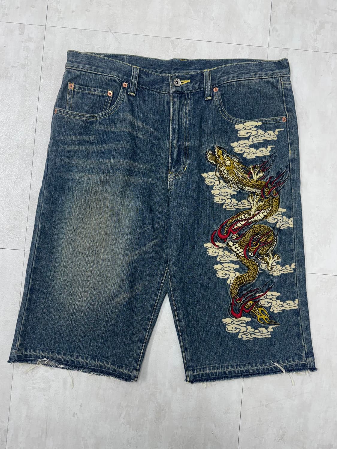 •Japanese vintage 오리엔탈 용자수 하프팬츠 상품이미지1