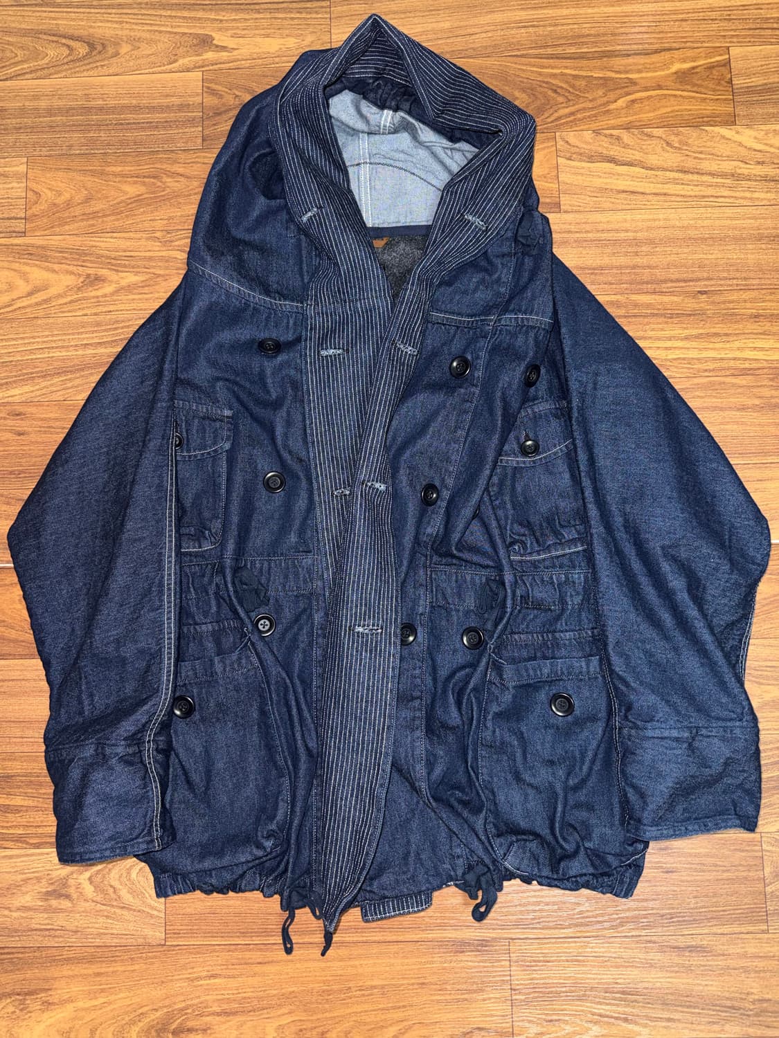 캐피탈 10oz 데님 링코트 인디고 상품이미지3