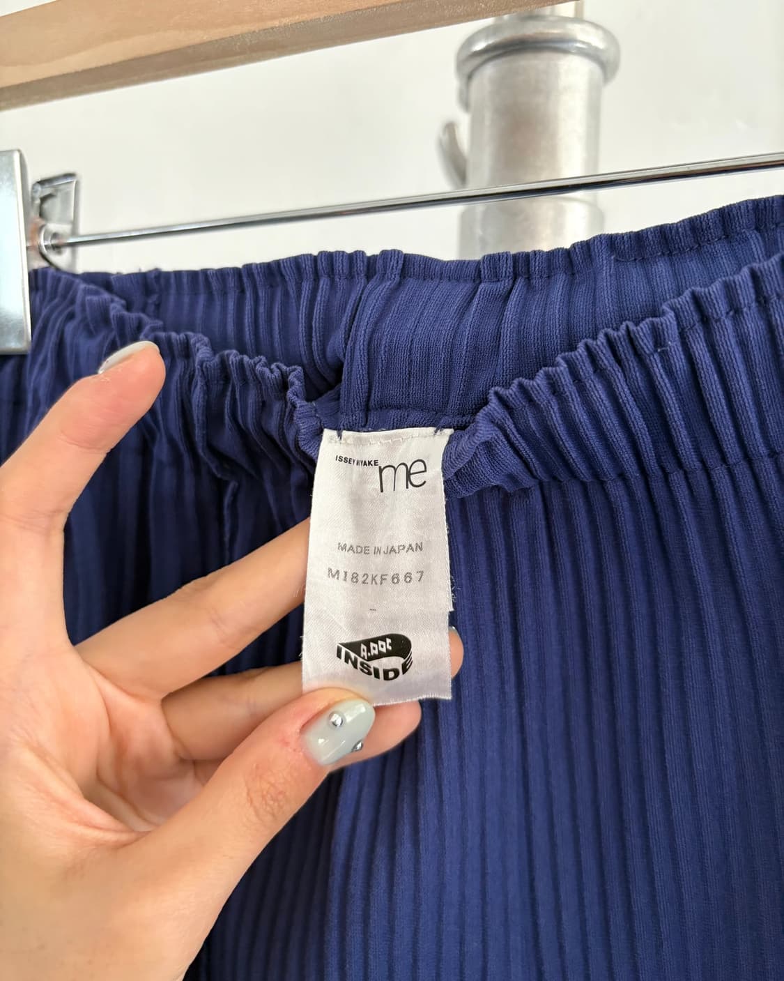 me ISSEY MIYAKE 미 이세이미야케 네이비 플리츠 하프팬츠 상품이미지8