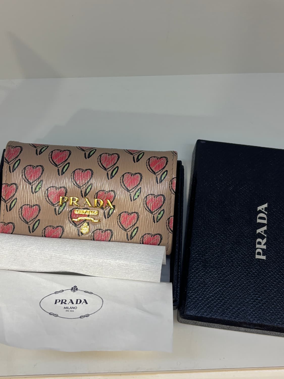 프라다 패턴 카드지갑 상품이미지1
