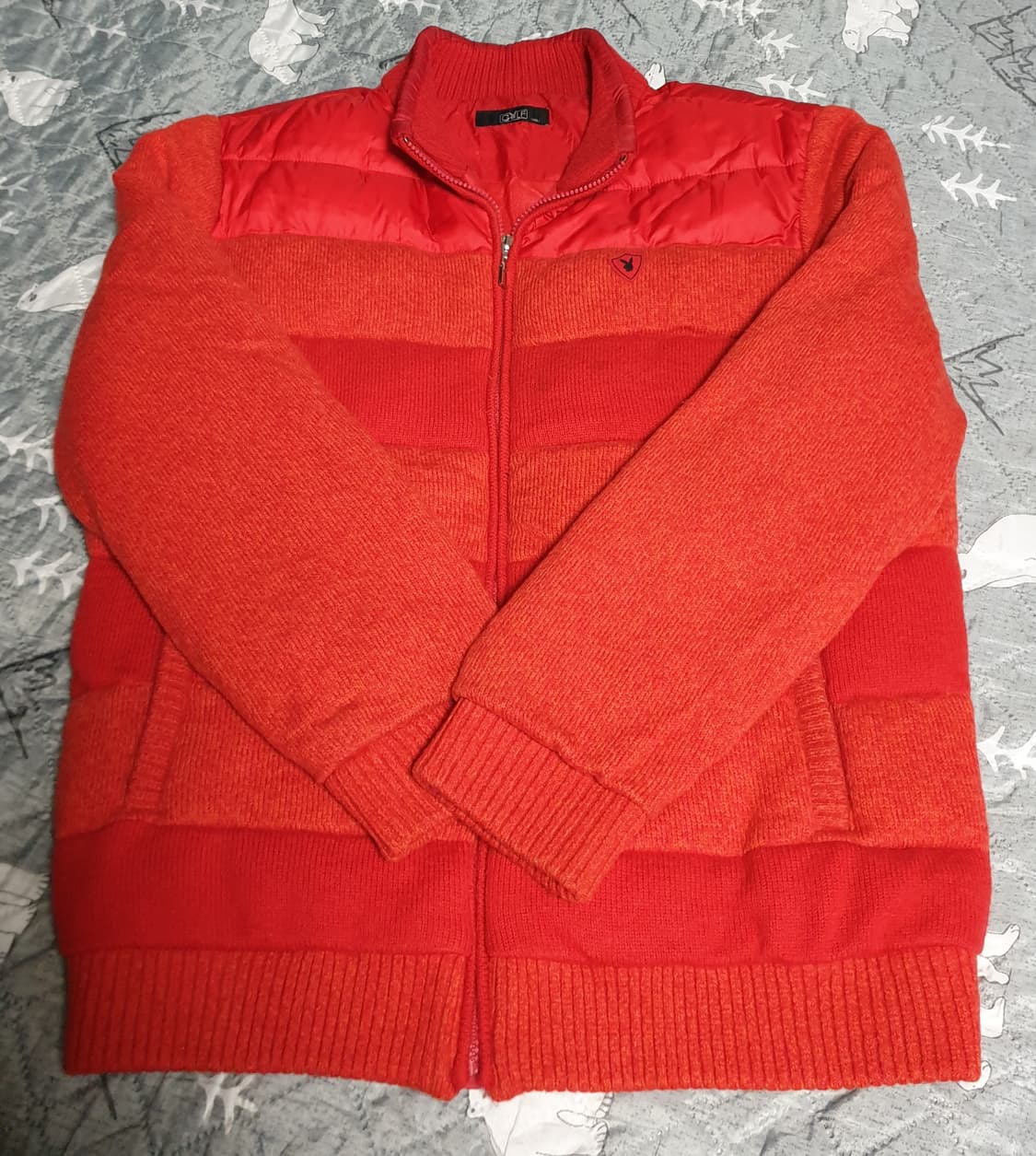 플레이보이골프 나일론 울 혼방 패딩 자켓 레드 (105) 상품이미지1