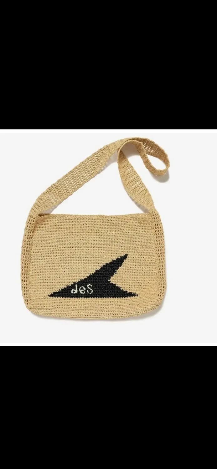 DESCENDANT Raffia Mesh Shoulder Bag 베이지 상품이미지1