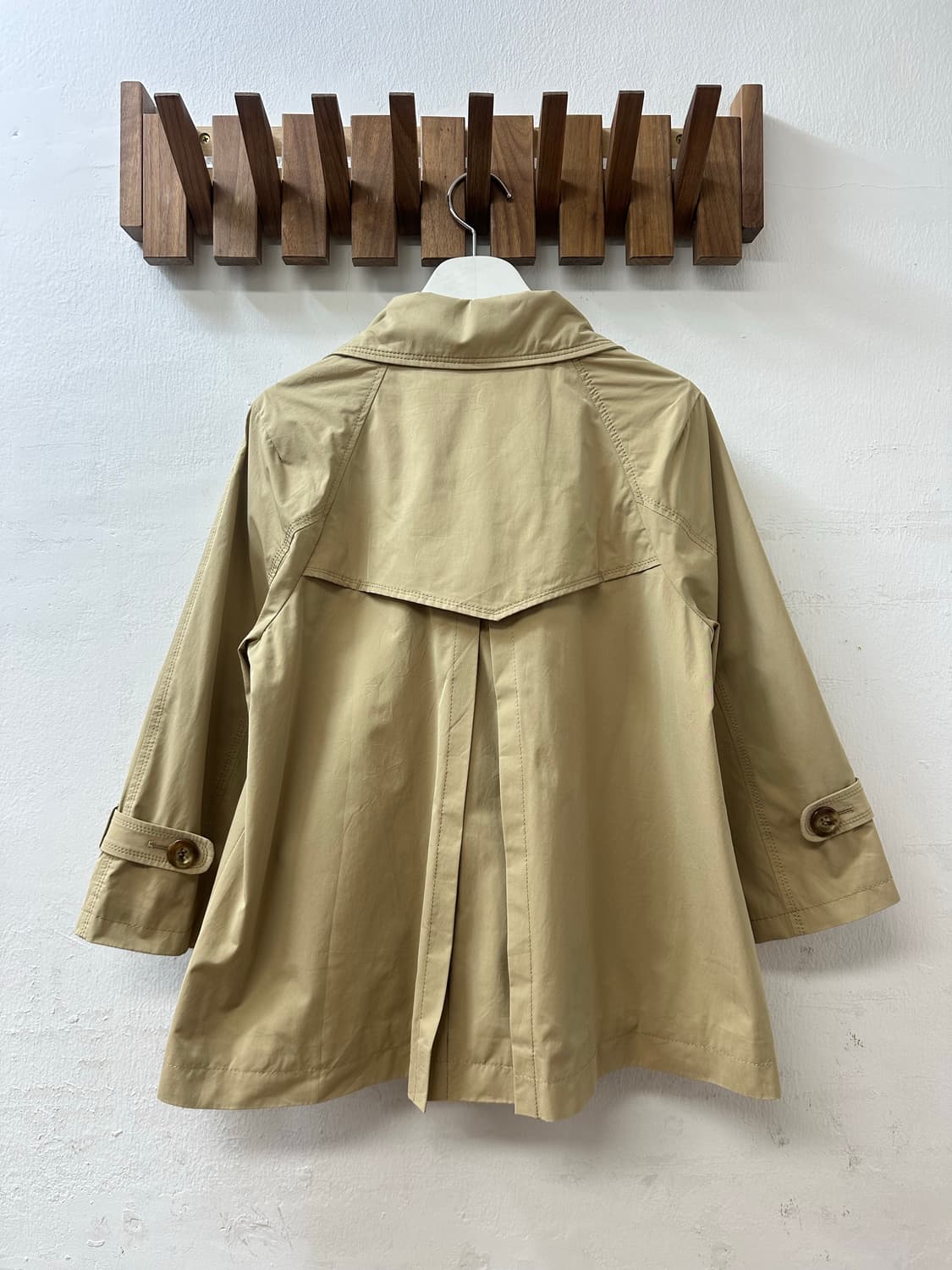 일본빈티지 mini roger 카라포인트 더블 버튼 숏 트렌치 코트 상품이미지2