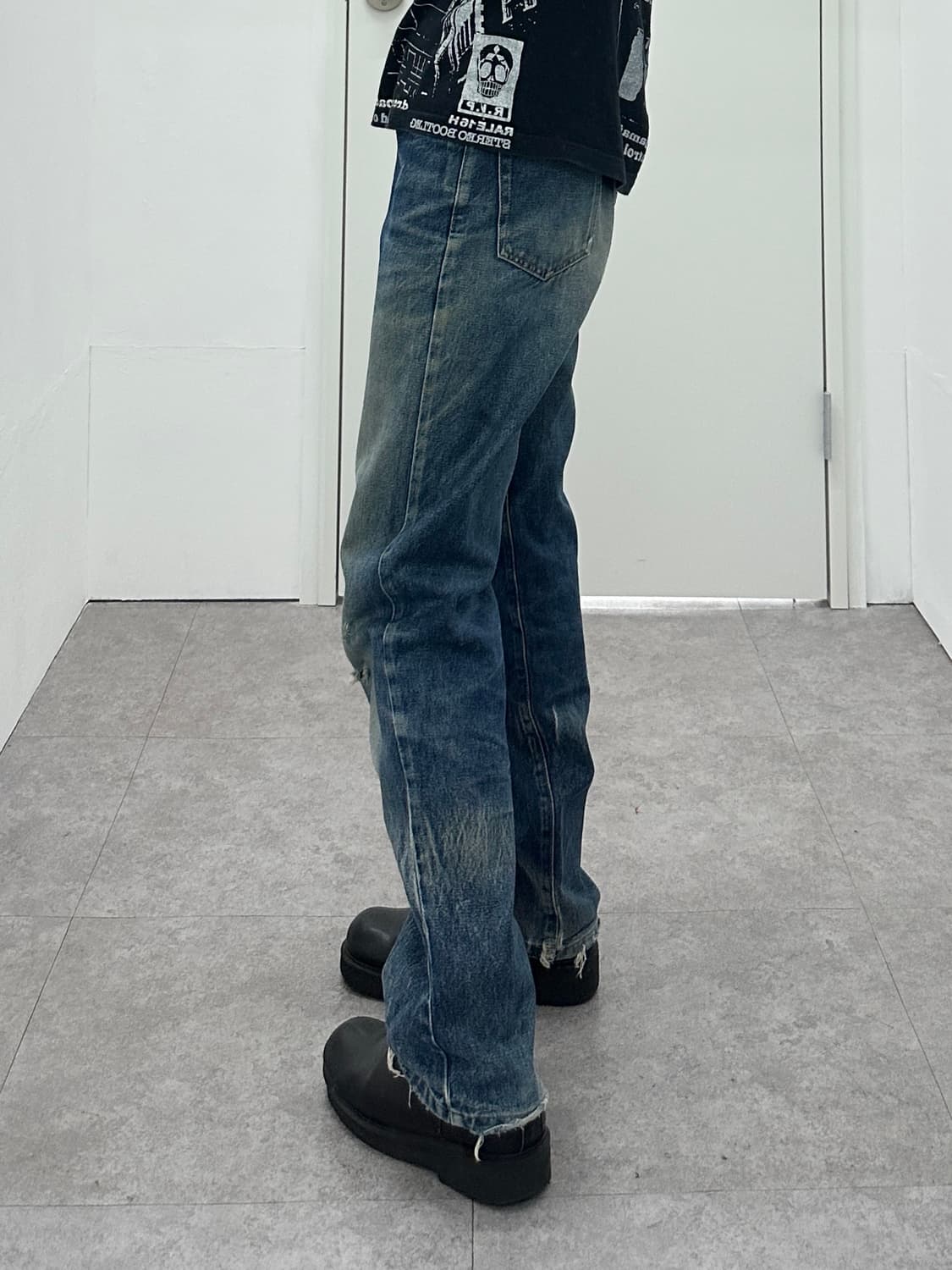 NONE vintage yellow washing denim pants 상품이미지10