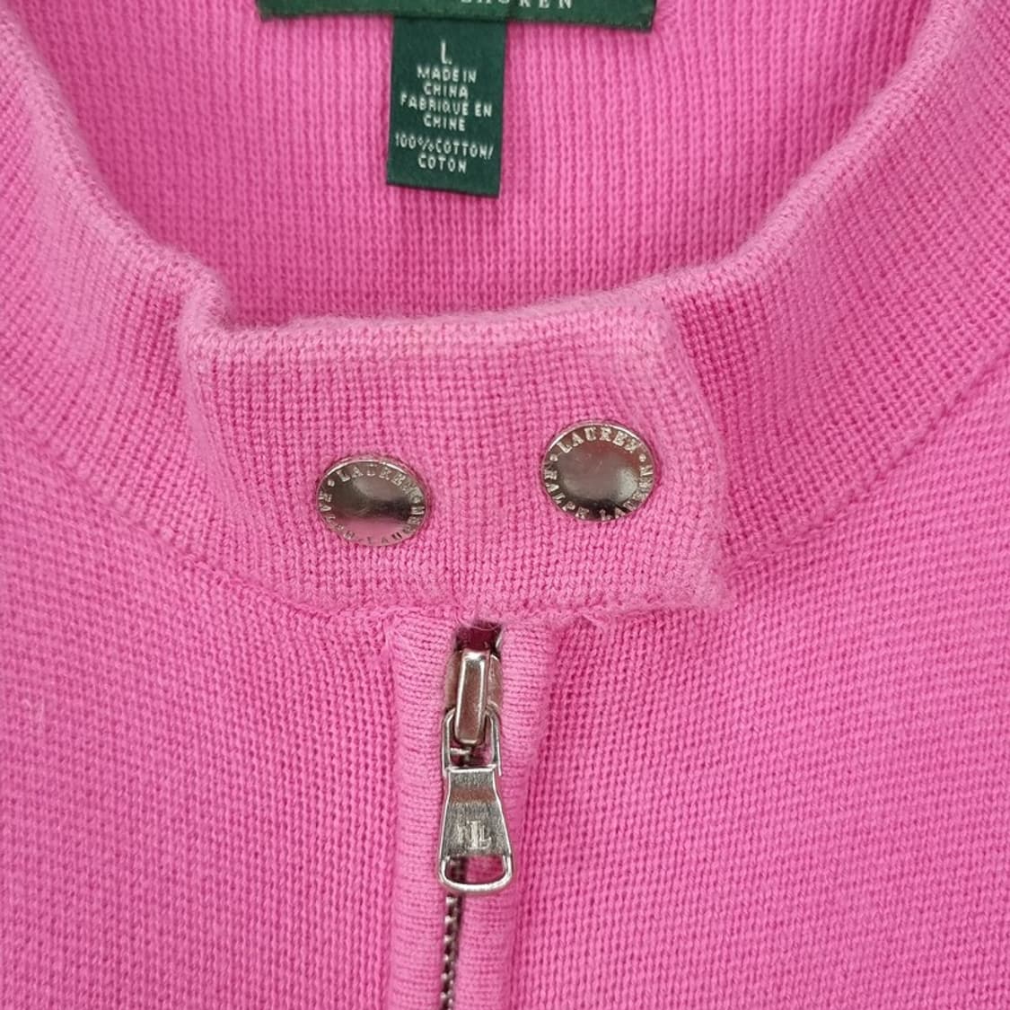 폴로 랄프로렌 니트 집업 바이커 가디건 핑크 M16410 상품이미지6