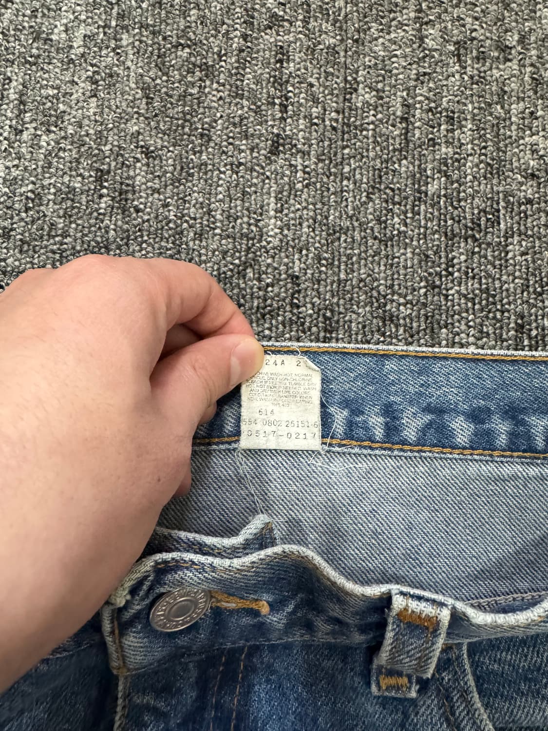 90s USA 리바이스 517 미디움 워시드 데님 36 상품이미지5