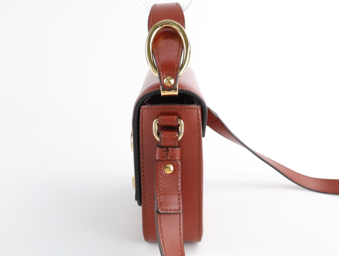 끌로에 C 스몰 레더 백 토트백 숄더백 크로스백 브라운 상품이미지4