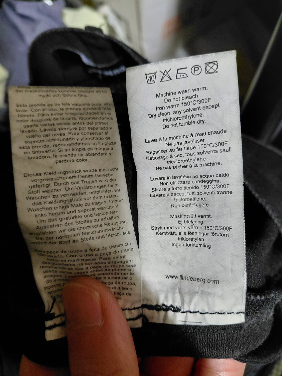 [제이린드버그]슬림핏 워시블랙 데님 청바지 29사이즈 상품이미지8