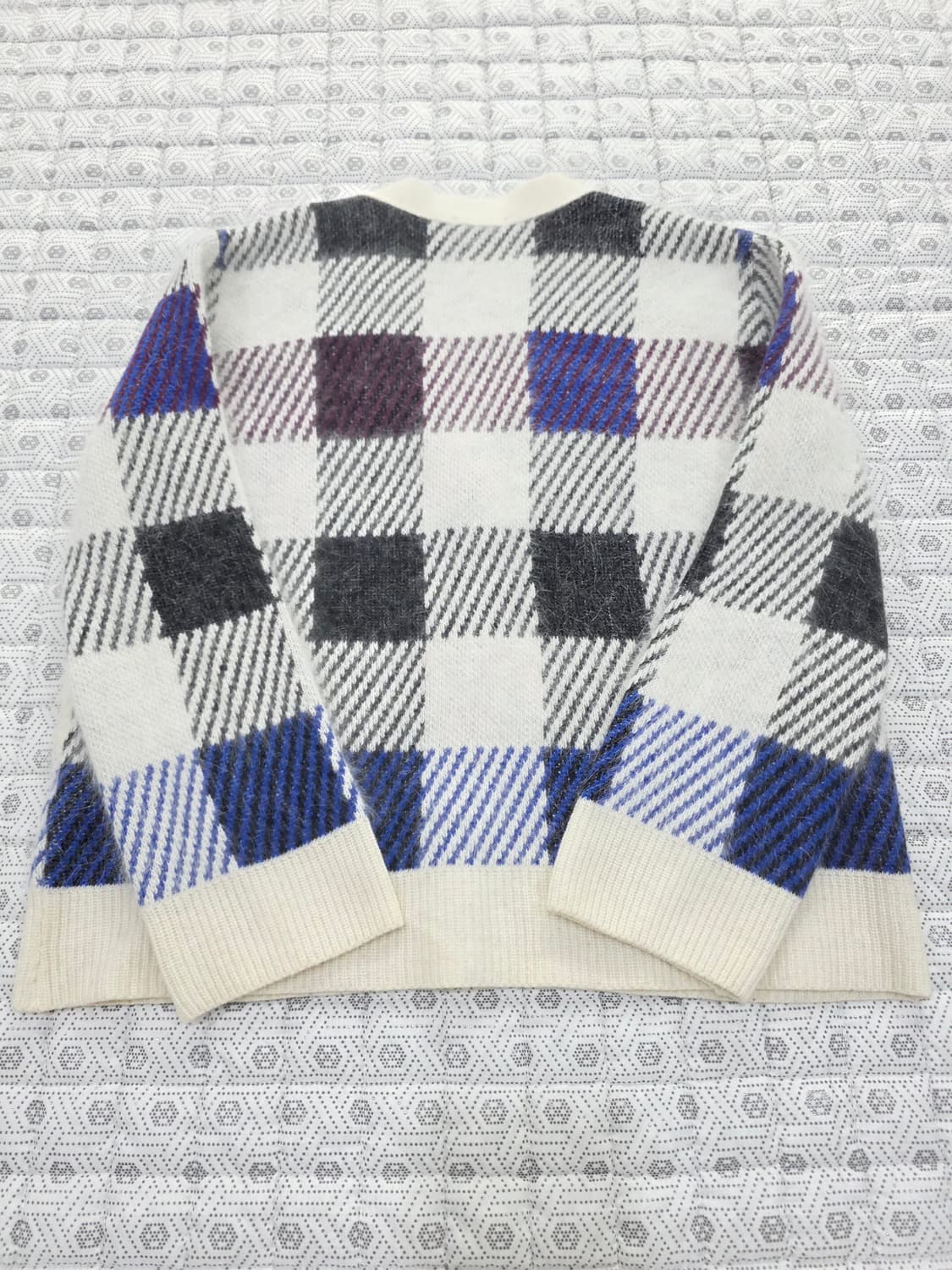 잇미샤 체크 앙고라 가디건 FREE 상품이미지3