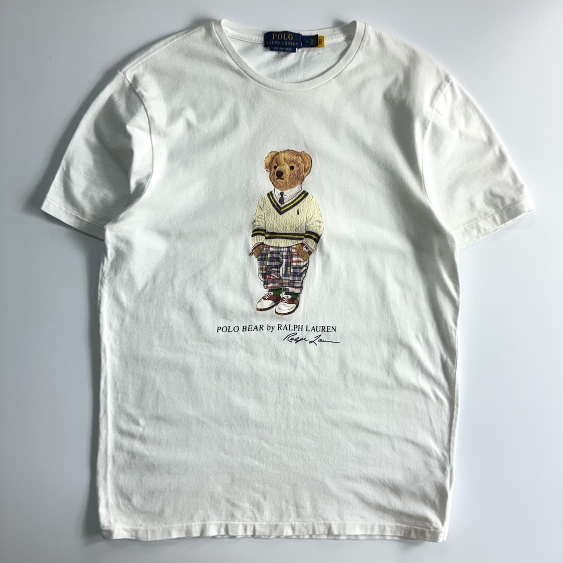 Polo  폴로 랄프로렌 신형 QR 빅베어 화이트 반팔 티셔츠  상품이미지1