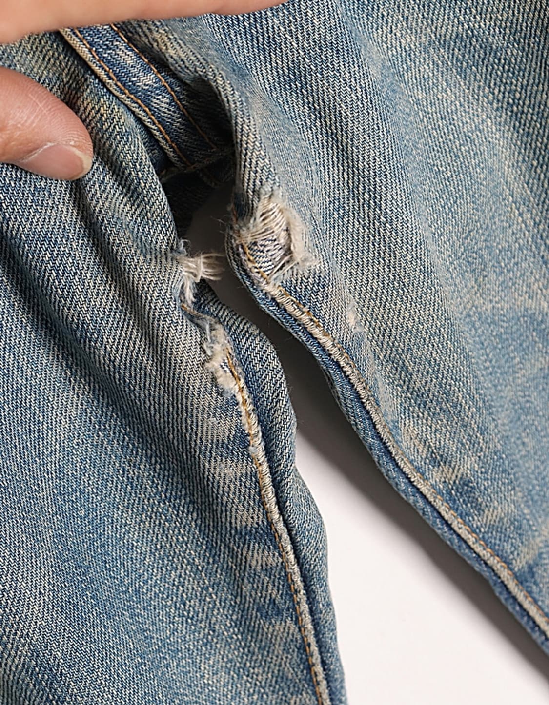  ELFORBR Damage Selvedge Denim Pant (30) 상품이미지5