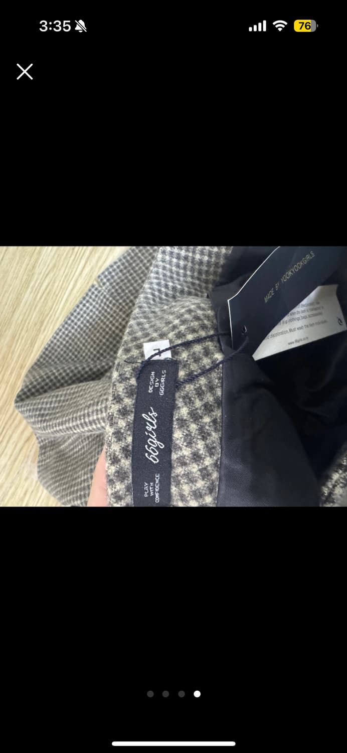 육육걸즈 핸드메이드 체크 울스커트 상품이미지4