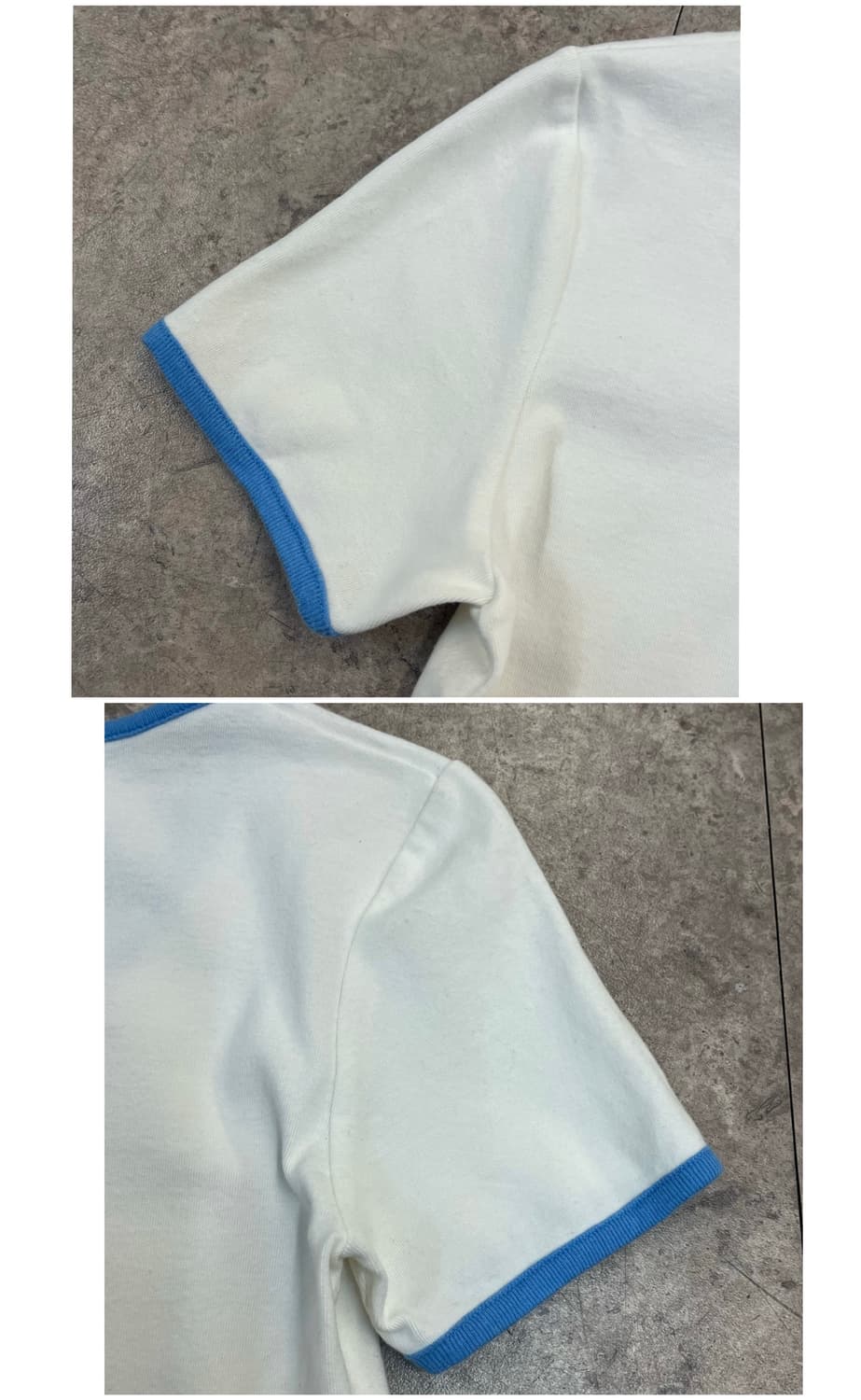 마리떼 프랑소와 저버 크롭 반팔티 화이트 M #csz3910  상품이미지8