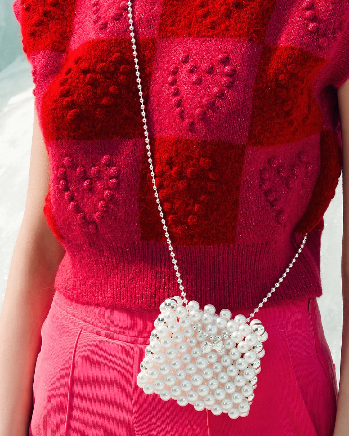 넘버링 진주백 실버 상품이미지3