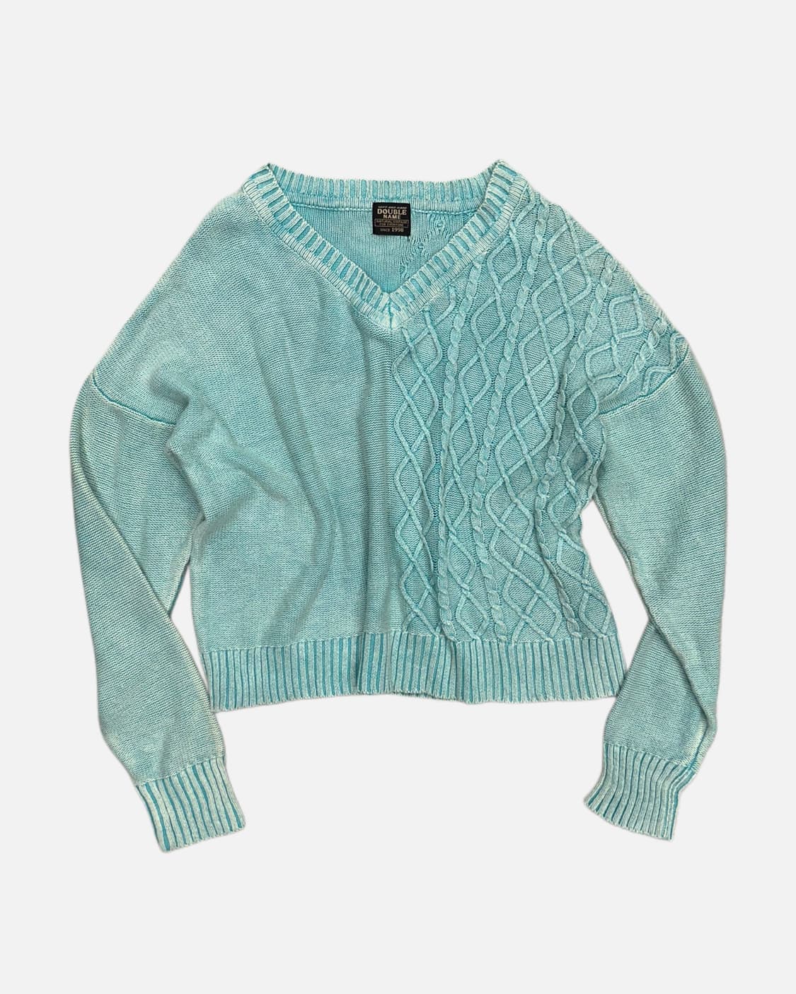 washed blue crop knit 상품이미지1