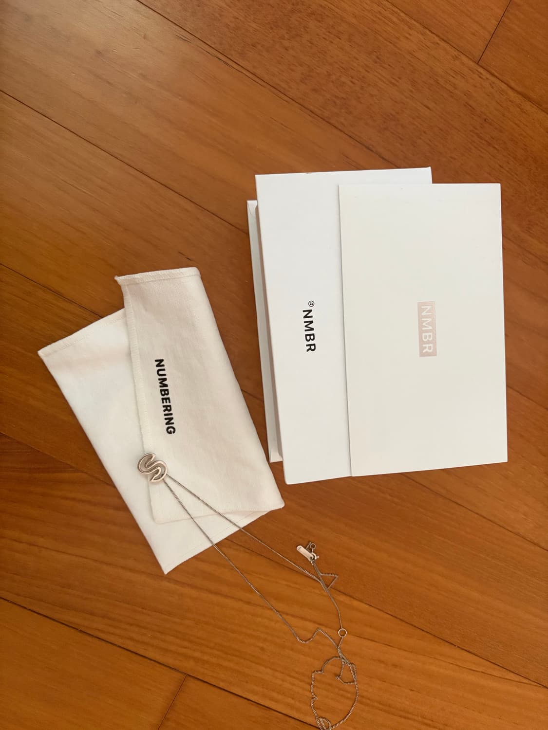 넘버링 이니셜 목걸이 실버, medium (S) 상품이미지2