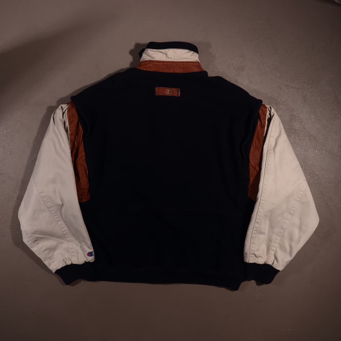 90s 챔피온 울 레더 바시티 자켓 C510 상품이미지2