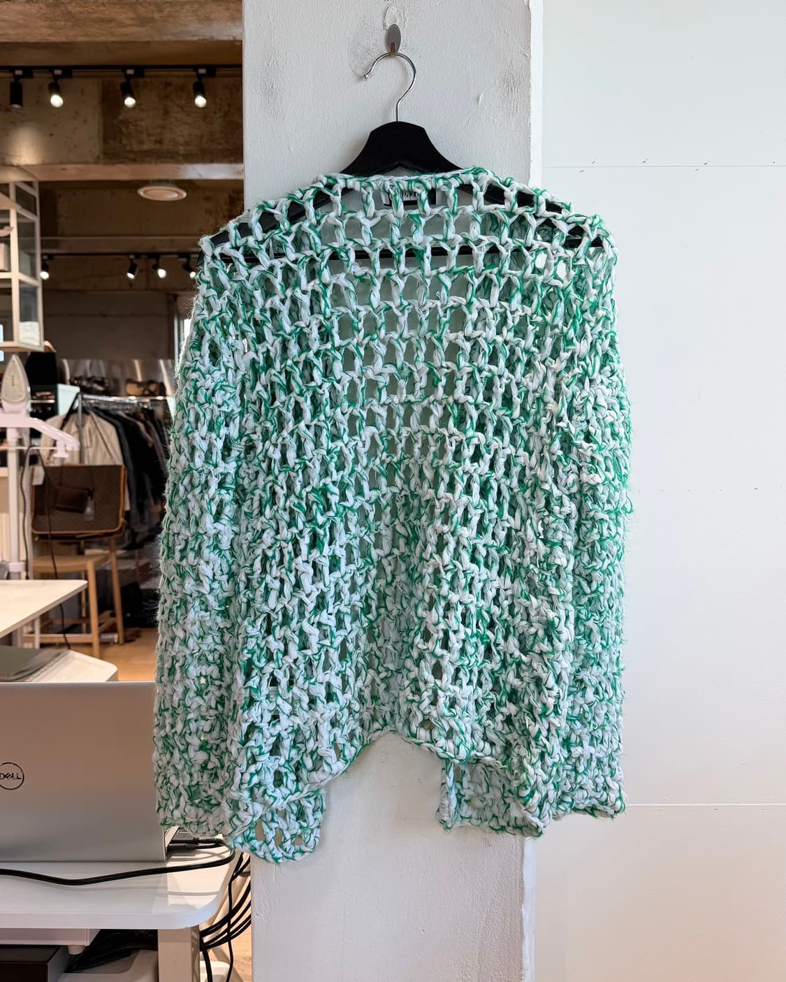 잉크 그린 크로셰 니트 가디건  상품이미지7