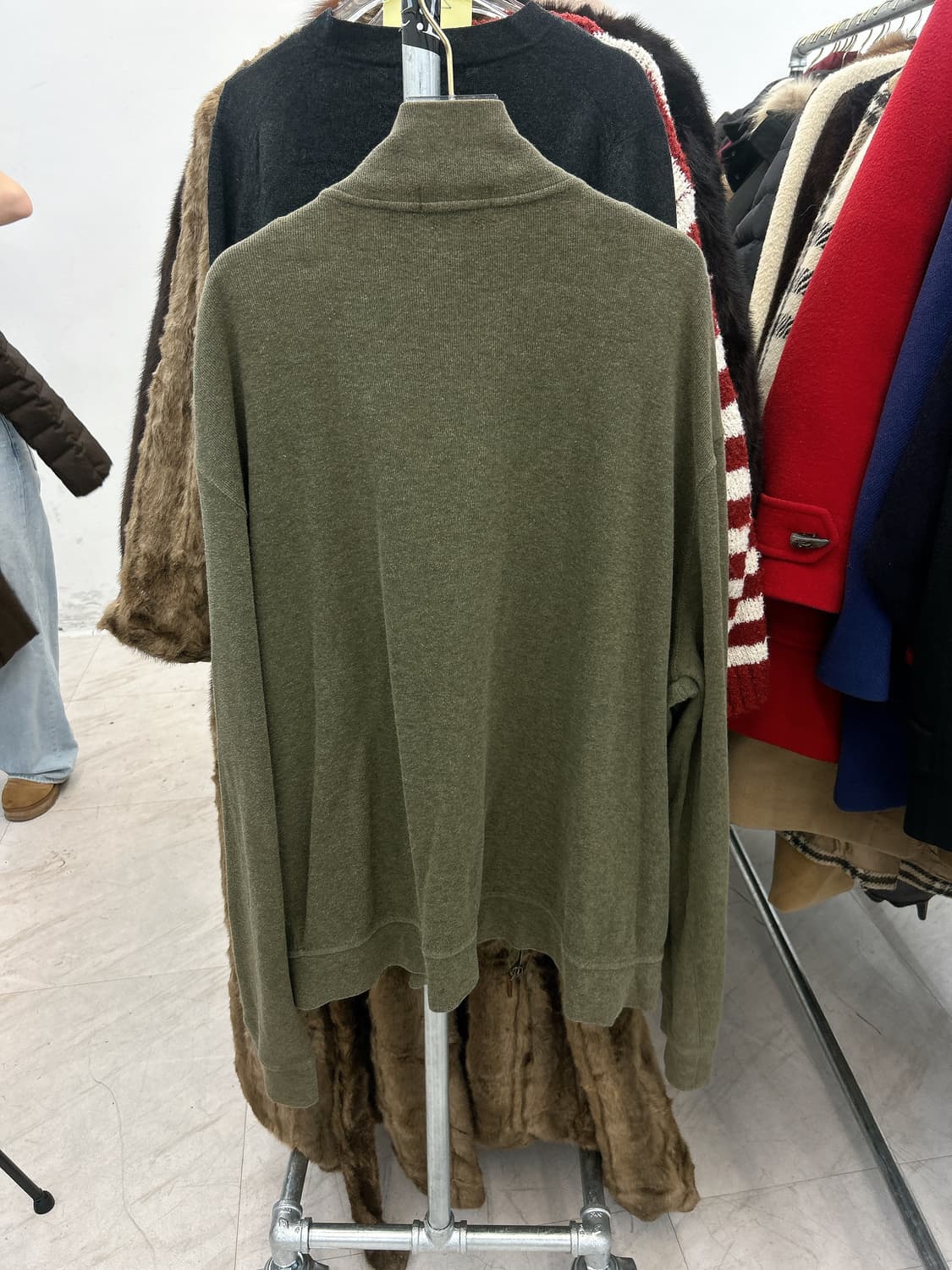 폴로 랄프 로렌 코튼 풀집 가디건 (카키) 아엘구매 상품이미지2