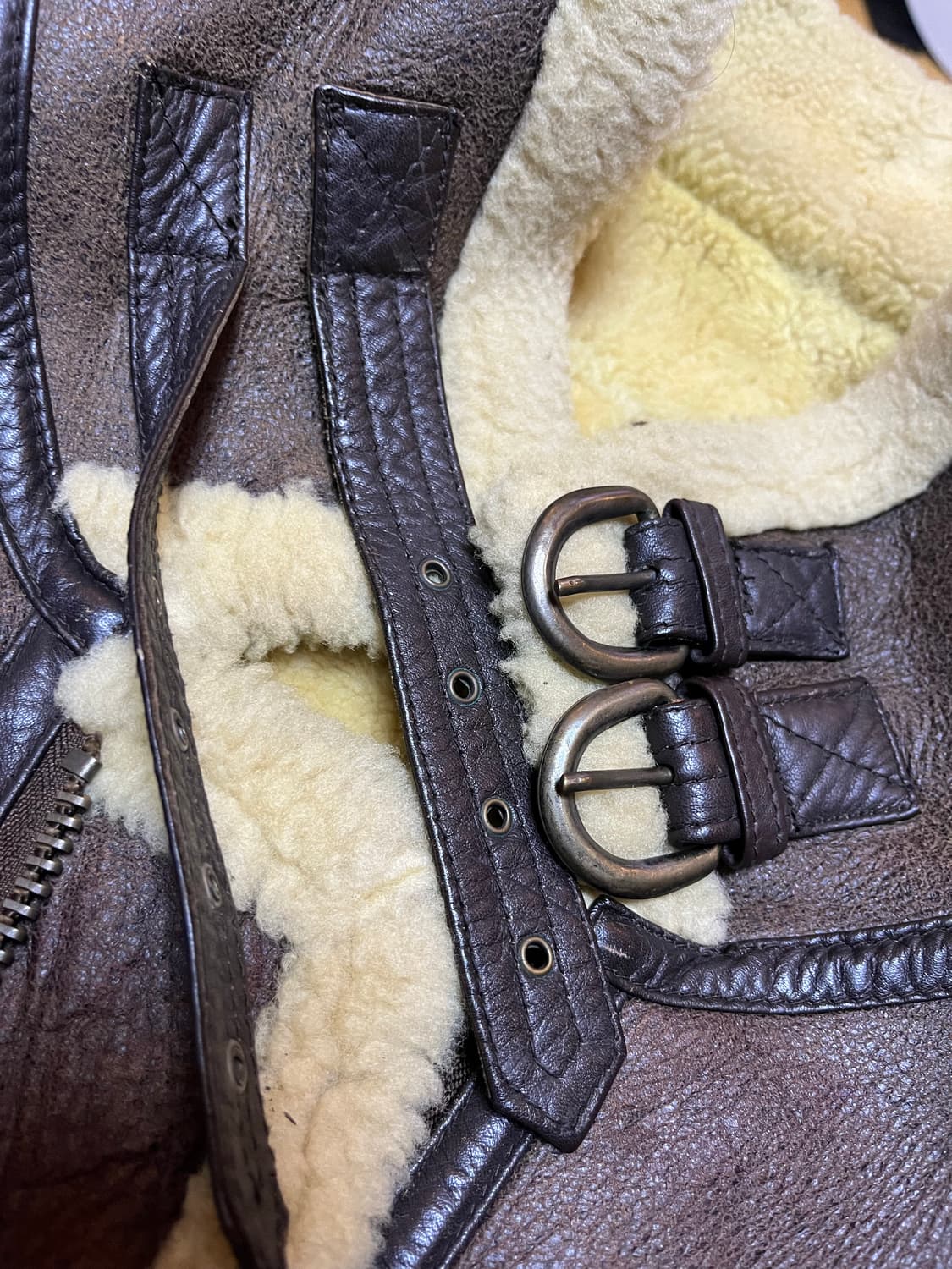 b-3 무스탕 메이드인이탈리아 110 사이즈 상품이미지8