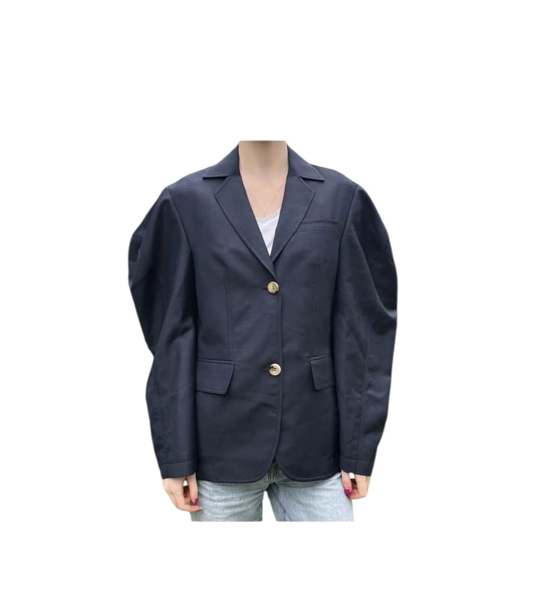 랑방파리 울 블렌드 테일러드 자켓 M사이즈 상품이미지1