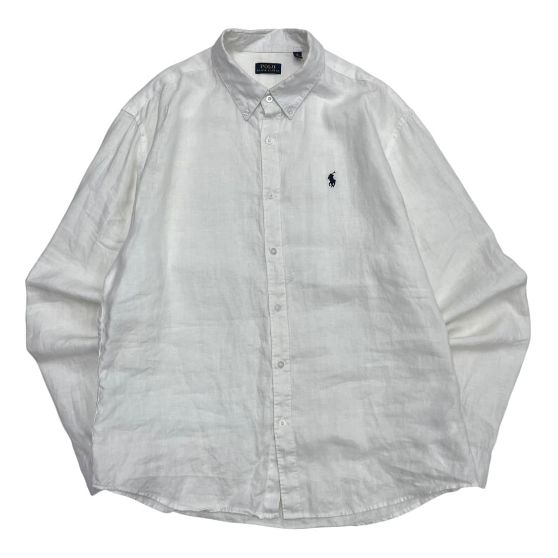 폴로 랄프로렌 네이비포니 린넨 화이트 셔츠 4XL 상품이미지2
