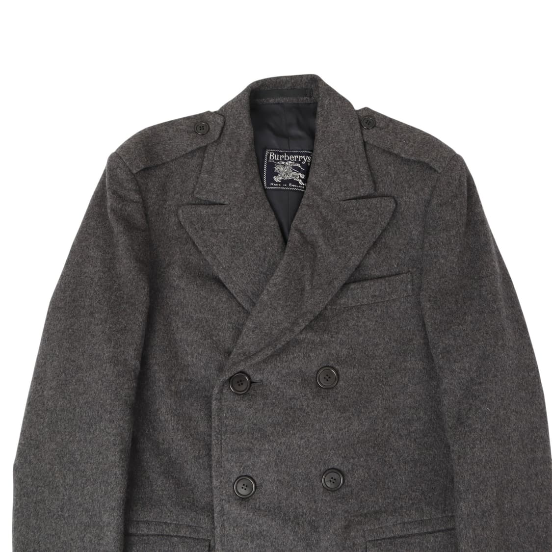 버버리 그레이 울 캐시미어 더블 브레스티드 코트 상품이미지2