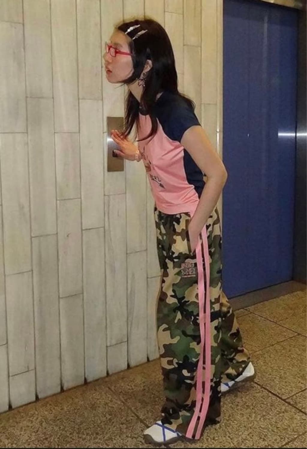 모멘텔 카모 핑크 트랙팬츠  상품이미지3