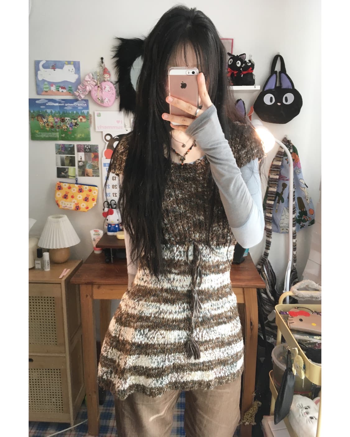 vintage tassel bohemian dress brown 상품이미지1