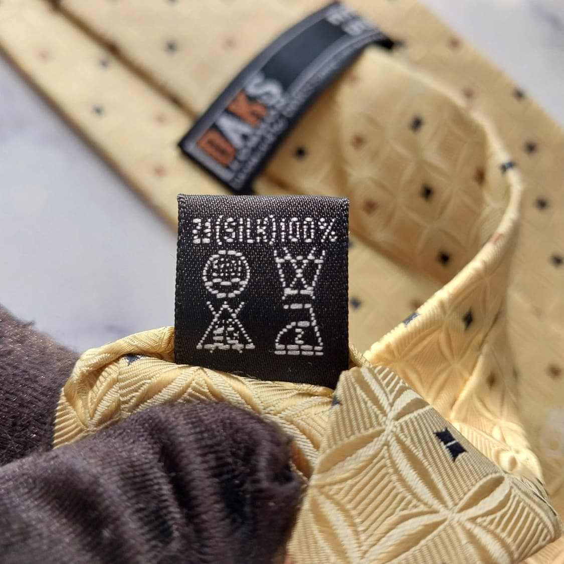 DAKS 닥스 실크 레몬 패턴 넥타이 9.7cm A+등급 K2368 상품이미지10