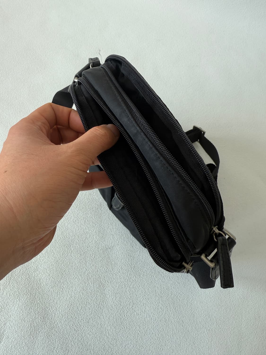 요지야마모토(SACSNY) 레더&나일론 크로스백 상품이미지3