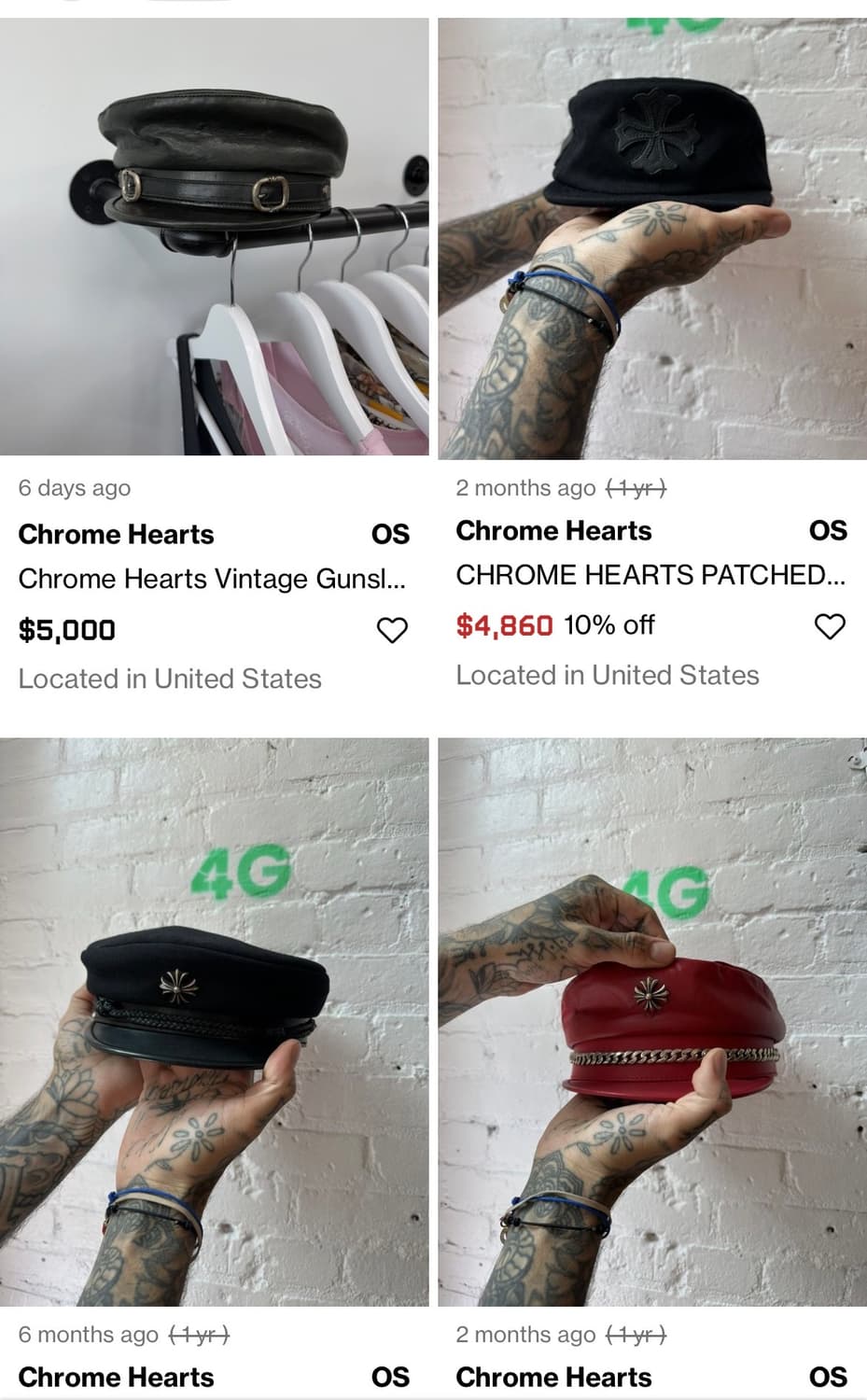 크롬하츠 건슬링거 레더 캡 상품이미지2